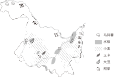 2022上学期期末-东城区七上-矢量配图-黑龙江省主要农作物分布示意图