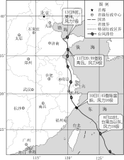 19-20第一学期期末各区统考试卷-西城7上-矢量配图-台风利奇马路径