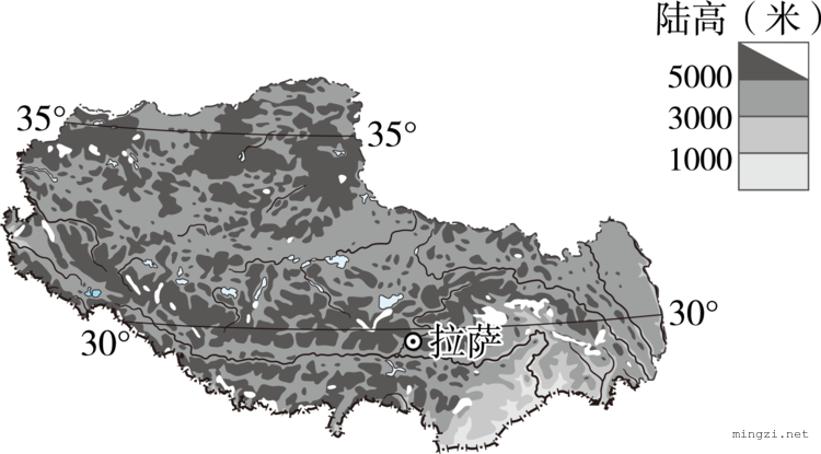 西藏分层设色地形图（矢量）