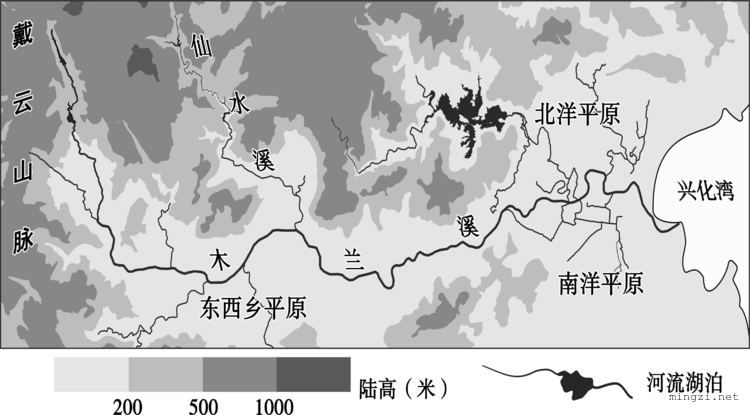 中国水资源分布三江源和木兰溪