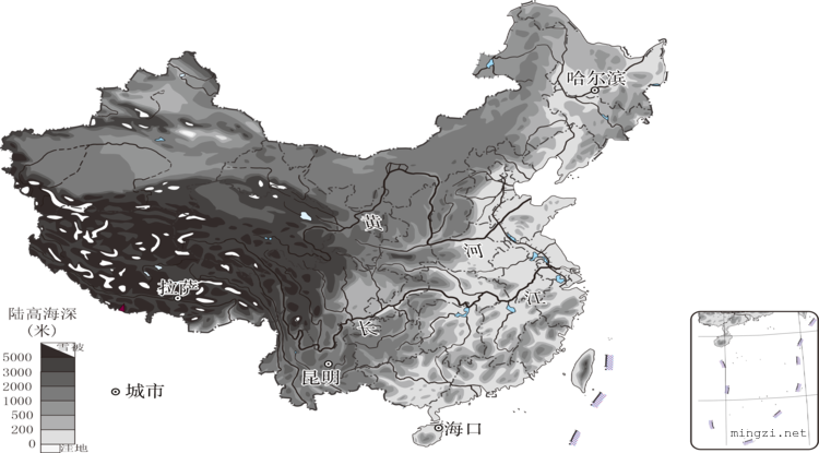中国地形图（矢量）