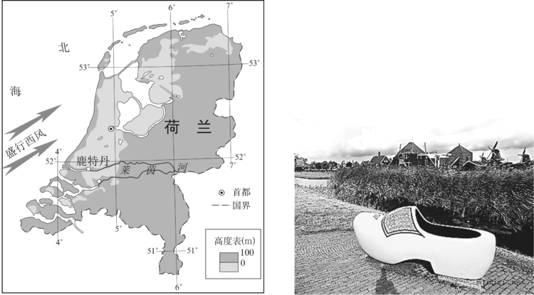 荷兰地形和木鞋