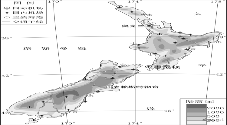 新西兰地形