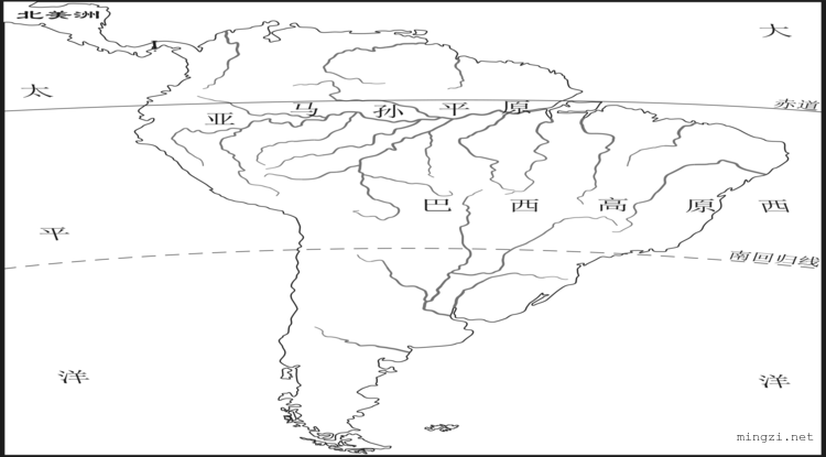 南美洲水系图
