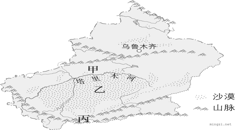 新疆沙漠和山脉分布