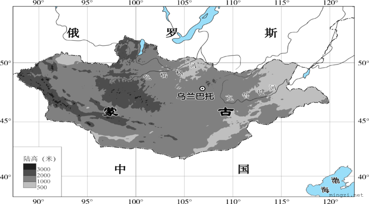 蒙古地形位置