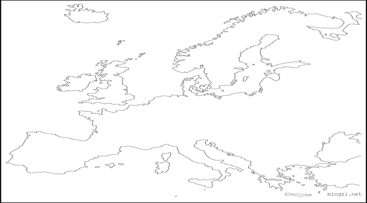 欧洲西部地形河流矿产等分层矢量图