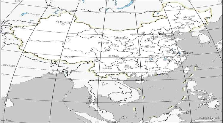 中国行政区划图行政中心标注