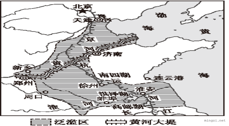 黄河泛滥区和大堤