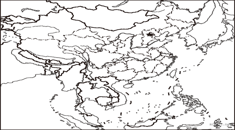 中国行政区空白图和完整注记图