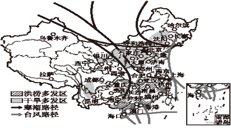 中国气象灾害分布