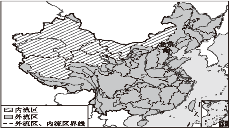 中国内外流区分布